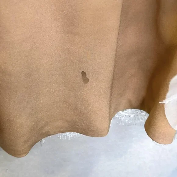 Helsi Dress Womens Medium White Lace Floral Fit Flare Long Sleeve Mini V Neck - Picture 7 of 14